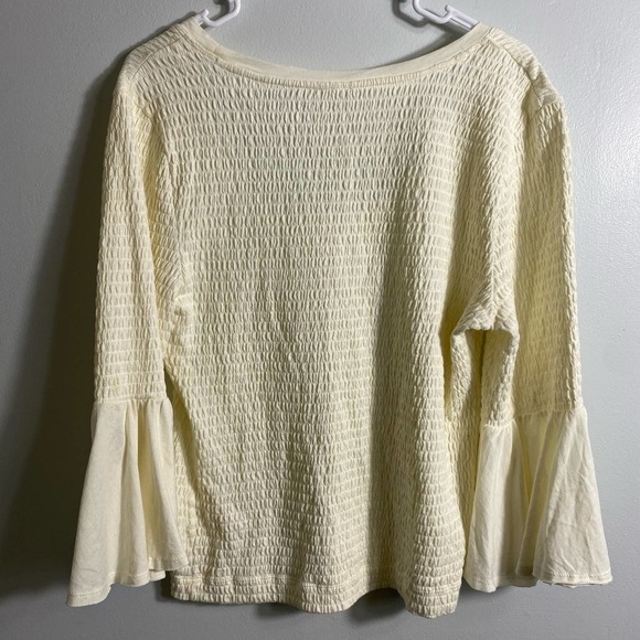 Anthropologie Smocked Bell-Sleeve Top - Picture 2 of 6